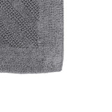 Knightsbridge Shooting Star 100% Cotton 220 GSF Reversible Bath Rug 21 x 34 - Silver