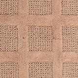 Square Honeycomb 100% Cotton Reversible Bath Rug Natural by Knightsbridge