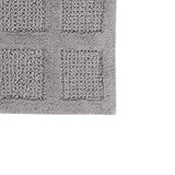 Square Honeycomb 100% Cotton Reversible Bath Rug Silver by Knightsbridge