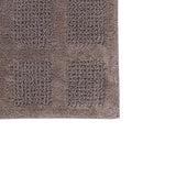 Square Honeycomb 100% Cotton Reversible Bath Rug Stone By Knightsbridge