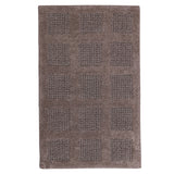 Square Honeycomb 100% Cotton Reversible Bath Rug Stone By Knightsbridge