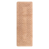 Diagonal Racetrack 100% Cotton Reversible Bath Rug Natural by Knightsbridge