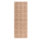 Square Honeycomb 100% Cotton Reversible Bath Rug Natural by Knightsbridge