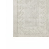 Knightsbridge Stylish And Comfortable Traditional Chain Design 2 PC Cotton Bath Rug Set 20"x30" & 24"x40" Ivory