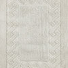Knightsbridge Stylish And Comfortable Traditional Chain Design 2 PC Cotton Bath Rug Set 20"x30" & 24"x40" Ivory