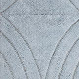 Knightsbridge Stylish And Comfortable Traditional Diamond Design 2 PC Cotton Bath Rug Set 20"x30" & 24"x40" Light Blue