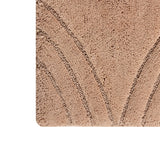 Knightsbridge Stylish And Comfortable Traditional Diamond Design 2 PC Cotton Bath Rug Set 20"x30" & 24"x40" Natural