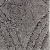 Knightsbridge Stylish And Comfortable Traditional Diamond Design 2 PC Cotton Bath Rug Set 20"x30" & 24"x40" Silver