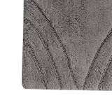 Knightsbridge Stylish And Comfortable Traditional Diamond Design 2 PC Cotton Bath Rug Set 20"x30" & 24"x40" Silver