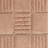 Knightsbridge Stylish And Comfortable Traditional Echo Design 2 PC Cotton Bath Rug Set 20"x30" & 24"x40" Natural