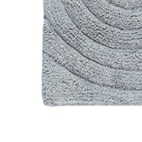 Knightsbridge Stylish And Comfortable Traditional Echo Design 2 PC Cotton Bath Rug Set 20"x30" & 24"x40" Silver