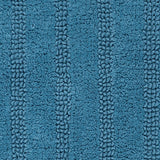 Knightsbridge Stylish And Comfortable Traditional Linear Design 2 PC Cotton Bath Rug Set 20"x30" & 24"x40" Aqua