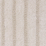 Knightsbridge Stylish And Comfortable Traditional Linear Design 2 PC Cotton Bath Rug Set 20"x30" & 24"x40" Ivory
