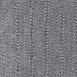 Knightsbridge Stylish And Comfortable Traditional Linear Design 2 PC Cotton Bath Rug Set 20"x30" & 24"x40" Silver