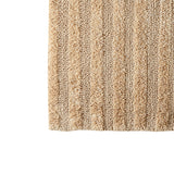 Knightsbridge Stylish And Comfortable Traditional Linear Design 2 PC Cotton Bath Rug Set 20"x30" & 24"x40" Stone