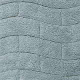 Knightsbridge 2-Piece Cotton Tile Design Bath Rug Set 20"x30" & 24"x40" Light Blue