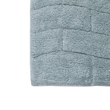 Knightsbridge 2-Piece Cotton Tile Design Bath Rug Set 20"x30" & 24"x40" Light Blue