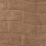 Knightsbridge 2PC Cotton Bath Rug Set Non-Slip Tile Design 20"x30" & 24"x40" Natural