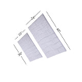 Knightsbridge Stylish Comfortable Traditional New Tile Design 2 PC Cotton Bath Rug Set 20" X 30" & 24" X 40" White