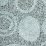 Knightsbridge Stylish And Comfortable Traditional Orbit Design 2 PC Cotton Bath Rug Set 20"x30" & 24"x40" Light Blue