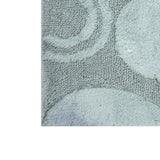 Knightsbridge Stylish And Comfortable Traditional Orbit Design 2 PC Cotton Bath Rug Set 20"x30" & 24"x40" Light Blue