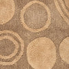 Knightsbridge Stylish And Comfortable Traditional Orbit Design 2 PC Cotton Bath Rug Set 20"x30" & 24"x40" Natural