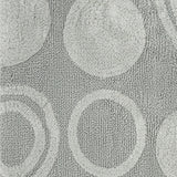 Knightsbridge Stylish And Comfortable Traditional Orbit Design 2 PC Cotton Bath Rug Set 20"x30" & 24"x40" Silver