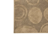 Knightsbridge Stylish And Comfortable Traditional Orbit Design 2 PC Cotton Bath Rug Set 20"x30" & 24"x40" Stone