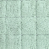Knightsbridge Stylish And Comfortable Traditional Summer Tile Design 2 PC Cotton Bath Rug Set 20"x30" & 24"x40" Sage