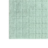 Knightsbridge Stylish And Comfortable Traditional Summer Tile Design 2 PC Cotton Bath Rug Set 20"x30" & 24"x40" Sage