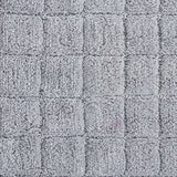 Knightsbridge Stylish And Comfortable Traditional Summer Tile Design 2 PC Cotton Bath Rug Set 20"x30" & 24"x40" Silver