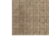 Knightsbridge Stylish And Comfortable Traditional Summer Tile Design 2 PC Cotton Bath Rug Set 20"x30" & 24"x40" Stone