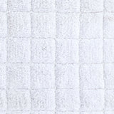 Knightsbridge Stylish And Comfortable Traditional Summer Tile Design 2 PC Cotton Bath Rug Set 20"x30" & 24"x40" White