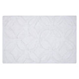 Knightsbridge Arch Bath Rug Cotton Non Skid Back - White