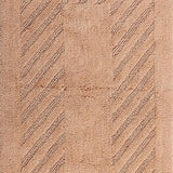 Diagonal Racetrack 100% Cotton Reversible Bath Rug Natural by Knightsbridge