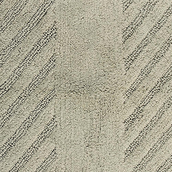 Diagonal Racetrack 100% Cotton Reversible Bath Rug Sage by Knightsbridge