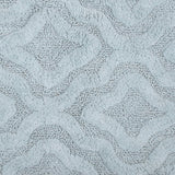Knightsbridge Link Bath Rug Cotton Non Skid Back - Light Blue