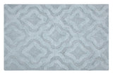 Knightsbridge Link Bath Rug Cotton Non Skid Back - Light Blue