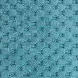 Knightsbridge Luxurious Block Pattern High Quality Year Round Cotton With Non-Skid Back Bath Rug Aqua