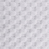 Knightsbridge Luxurious Block Pattern High Quality Year Round Cotton With Non-Skid Back Bath Rug White