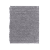 Knightsbridge Luscious Textured Striped All Season Soft Plush Cotton Reversible & Soft Bath Rug Silver