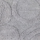Knightsbridge Orbit Bath Rug Cotton Non Skid Back - Silver