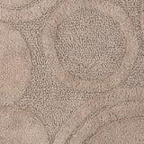 Knightsbridge Orbit Bath Rug Cotton Non Skid Back - Stone