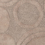 Knightsbridge Orbit Bath Rug Cotton Non Skid Back - Stone