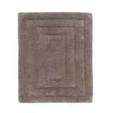 Knightsbridge Stylish And Comfortable All Season Traditional Racetrack Design Cotton Bath Rug Stone