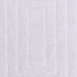 Knightsbridge Stylish And Comfortable All Season Traditional Racetrack Design Cotton Bath Rug White