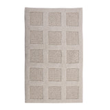 Square Honeycomb 100% Cotton Reversible Bath Rug Ivory by Knightsbridge
