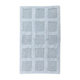 Square Honeycomb 100% Cotton Reversible Bath Rug Light Blue By Knightsbridge