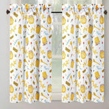 RT Designer's Collection Tribeca Honey Printed Slub 3 Pieces Kitchen Curtain Set Includes 1 Valance 52" x 18" and 2 Tiers 26" x 36" Each Multi Color