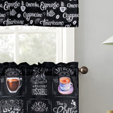 RT Designers Collection Polyester Cucina Coffee 3 Piece Kitchen Curtains Valance & Tiers Set 52" x 18" Muticolor